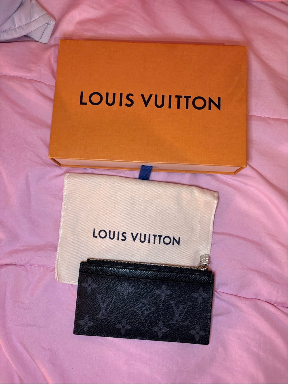 Louis Vuitton coin card holder monogram eclipse